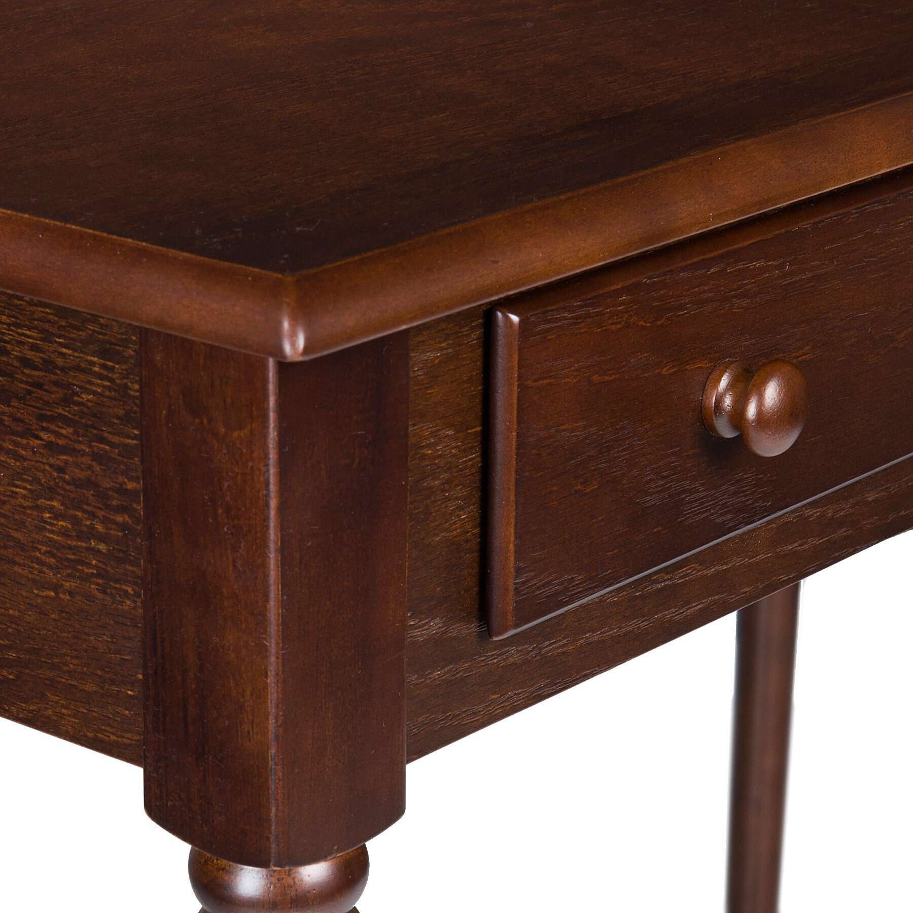 Brown Fir Solid Wood Writing Desk With Two Drawers 7 Brown Fir Solid Wood Writing Desk With Two Drawers - Image 7