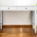 White Writing Desk With Two Drawers and Rectangular Top 10 White Writing Desk With Two Drawers and Rectangular Top