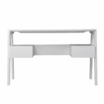 48-Inch White Writing Desk With Two Drawers for Home Offices 11 48-Inch White Writing Desk With Two Drawers for Home Offices