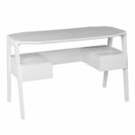 48-Inch White Writing Desk With Two Drawers for Home Offices 12 48-Inch White Writing Desk With Two Drawers for Home Offices
