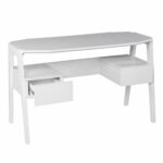 48-Inch White Writing Desk With Two Drawers for Home Offices 16 48-Inch White Writing Desk With Two Drawers for Home Offices