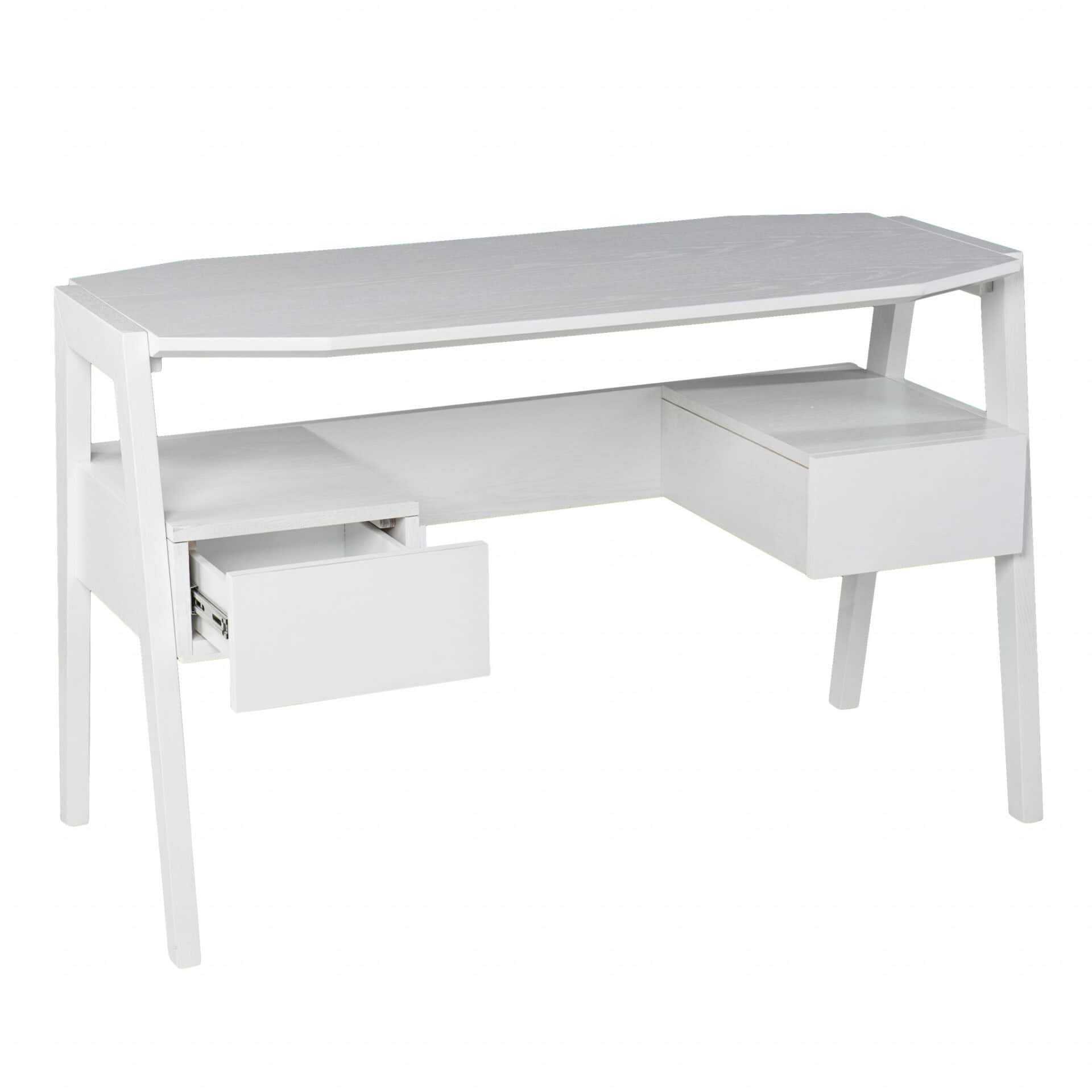 48-Inch White Writing Desk With Two Drawers for Home Offices 7 48-Inch White Writing Desk With Two Drawers for Home Offices - Image 7