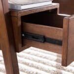 48 Inch Brown Writing Desk with Drawers for Home Office