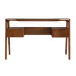 48 Inch Brown Writing Desk with Drawers for Home Office