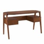 48 Inch Brown Writing Desk with Drawers for Home Office