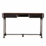 Brown and Silver Writing Desk with Two Drawers 50 Inch 11 Brown and Silver Writing Desk with Two Drawers 50 Inch