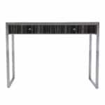 Silver Writing Desk with Two Drawers and Glass Top 11 Silver Writing Desk with Two Drawers and Glass Top