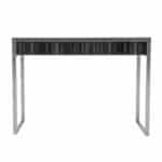 Silver Writing Desk with Two Drawers and Glass Top 14 Silver Writing Desk with Two Drawers and Glass Top