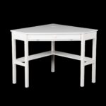48 Inch White Solid Wood Space-Saving Corner Writing Desk
