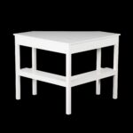 48 Inch White Solid Wood Space-Saving Corner Writing Desk