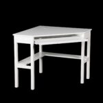 48 Inch White Solid Wood Space-Saving Corner Writing Desk