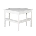48 Inch White Solid Wood Space-Saving Corner Writing Desk