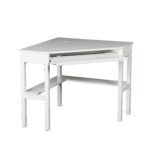 48 Inch White Solid Wood Space-Saving Corner Writing Desk