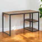 50 Inch Brown and Black Reclaimed Wood Writing Desk 10 50 Inch Brown and Black Reclaimed Wood Writing Desk