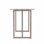 48 Inch Clear Glass and Champagne Metal Writing Desk 14 48 Inch Clear Glass and Champagne Metal Writing Desk