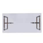 48 Inch Clear Glass and Champagne Metal Writing Desk 17 48 Inch Clear Glass and Champagne Metal Writing Desk