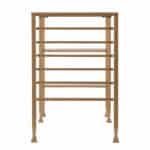 Gold Glass Writing Desk with Shelves and Accessory Rails 13 Gold Glass Writing Desk with Shelves and Accessory Rails