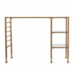 Gold Glass Writing Desk with Shelves and Accessory Rails 15 Gold Glass Writing Desk with Shelves and Accessory Rails