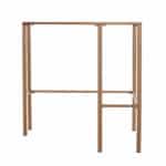 Gold Glass Corner Desk with Metal Base for Small Spaces 14 Gold Glass Corner Desk with Metal Base for Small Spaces