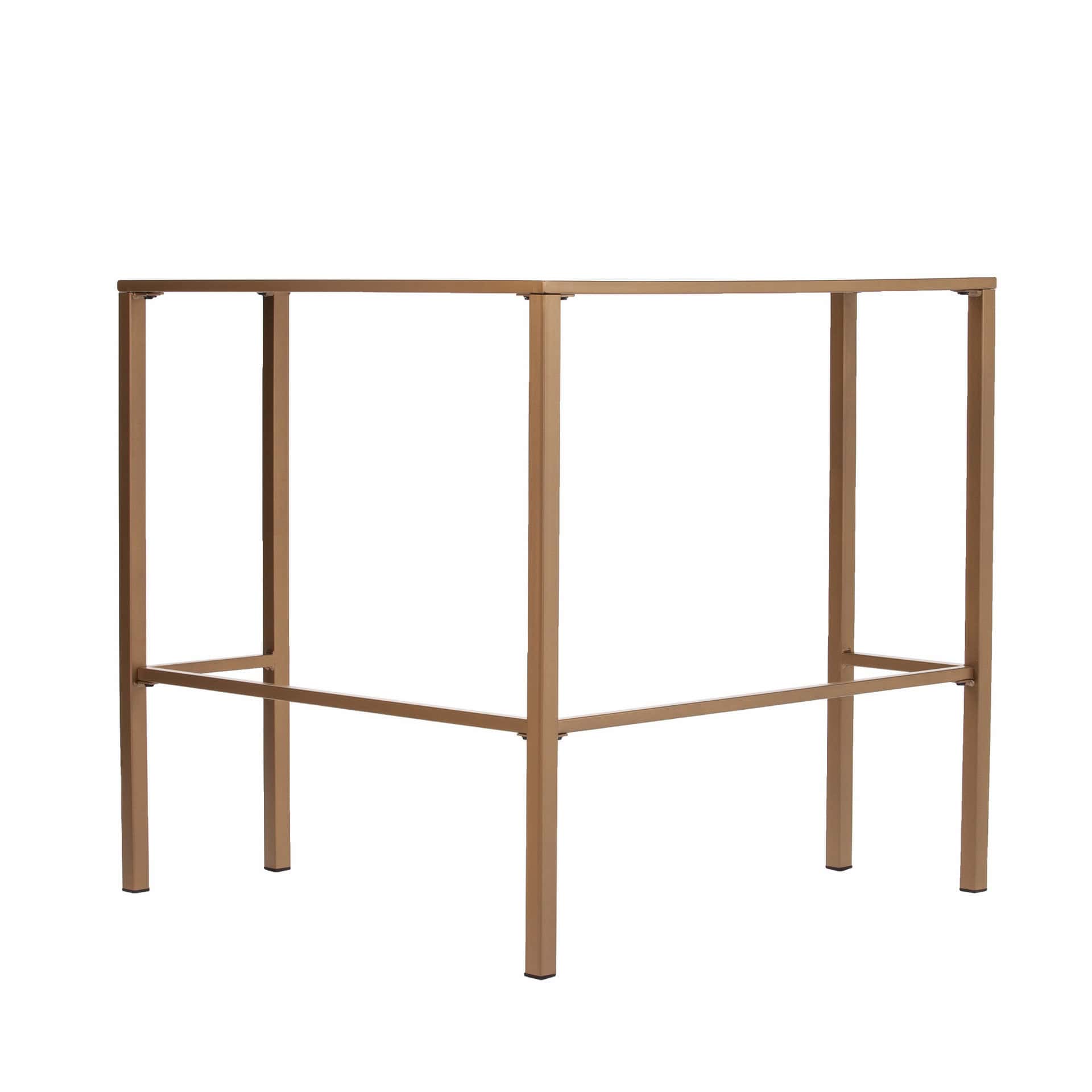 Gold Glass Corner Desk with Metal Base for Small Spaces 15 Gold Glass Corner Desk with Metal Base for Small Spaces