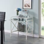 Clear and White Glass Writing Desk for Home Office Spaces 18 Clear and White Glass Writing Desk for Home Office Spaces