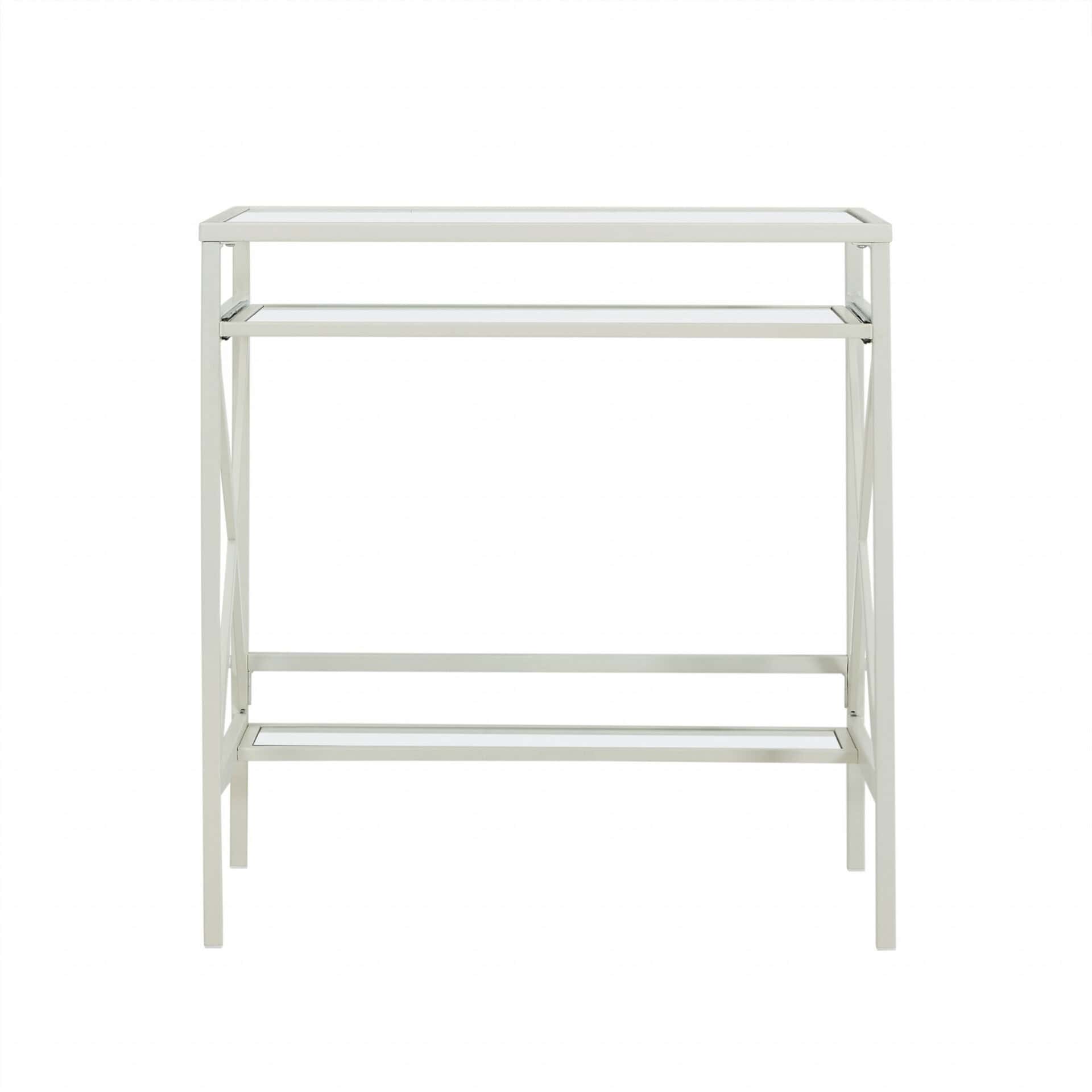 Clear and White Glass Writing Desk for Home Office Spaces 1 Clear and White Glass Writing Desk for Home Office Spaces