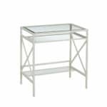 Clear and White Glass Writing Desk for Home Office Spaces 11 Clear and White Glass Writing Desk for Home Office Spaces
