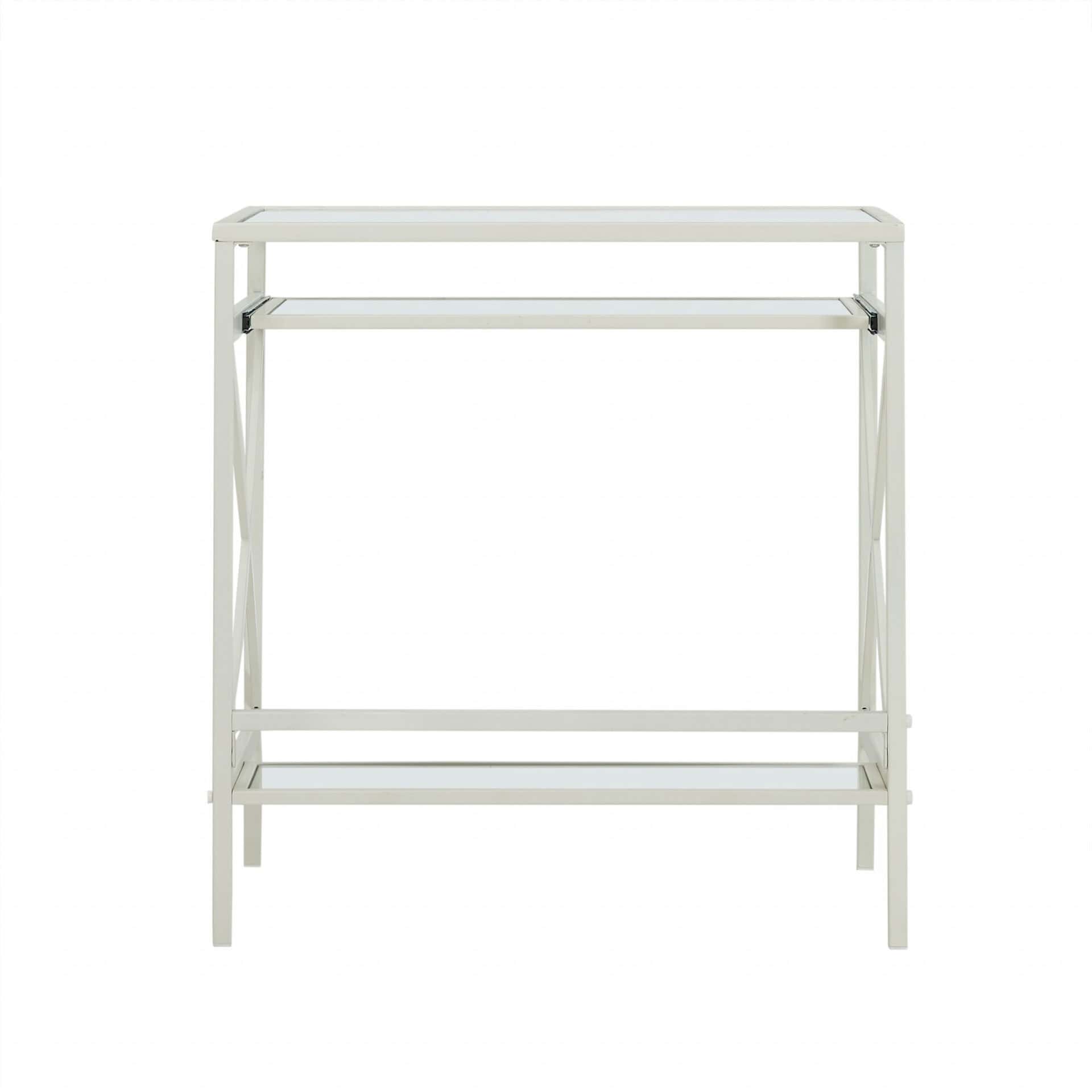 Clear and White Glass Writing Desk for Home Office Spaces 5 Clear and White Glass Writing Desk for Home Office Spaces - Image 5