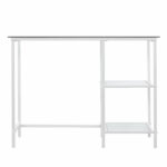 Clear Glass and White Metal Contemporary Writing Desk 11 Clear Glass and White Metal Contemporary Writing Desk