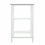 Clear Glass and White Metal Contemporary Writing Desk 14 Clear Glass and White Metal Contemporary Writing Desk