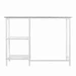 Clear Glass and White Metal Contemporary Writing Desk 15 Clear Glass and White Metal Contemporary Writing Desk