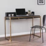 Black and Gold Adjustable Height Writing Desk with Rustic Style 17 Black and Gold Adjustable Height Writing Desk with Rustic Style