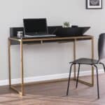 Black and Gold Adjustable Height Writing Desk with Rustic Style 18 Black and Gold Adjustable Height Writing Desk with Rustic Style