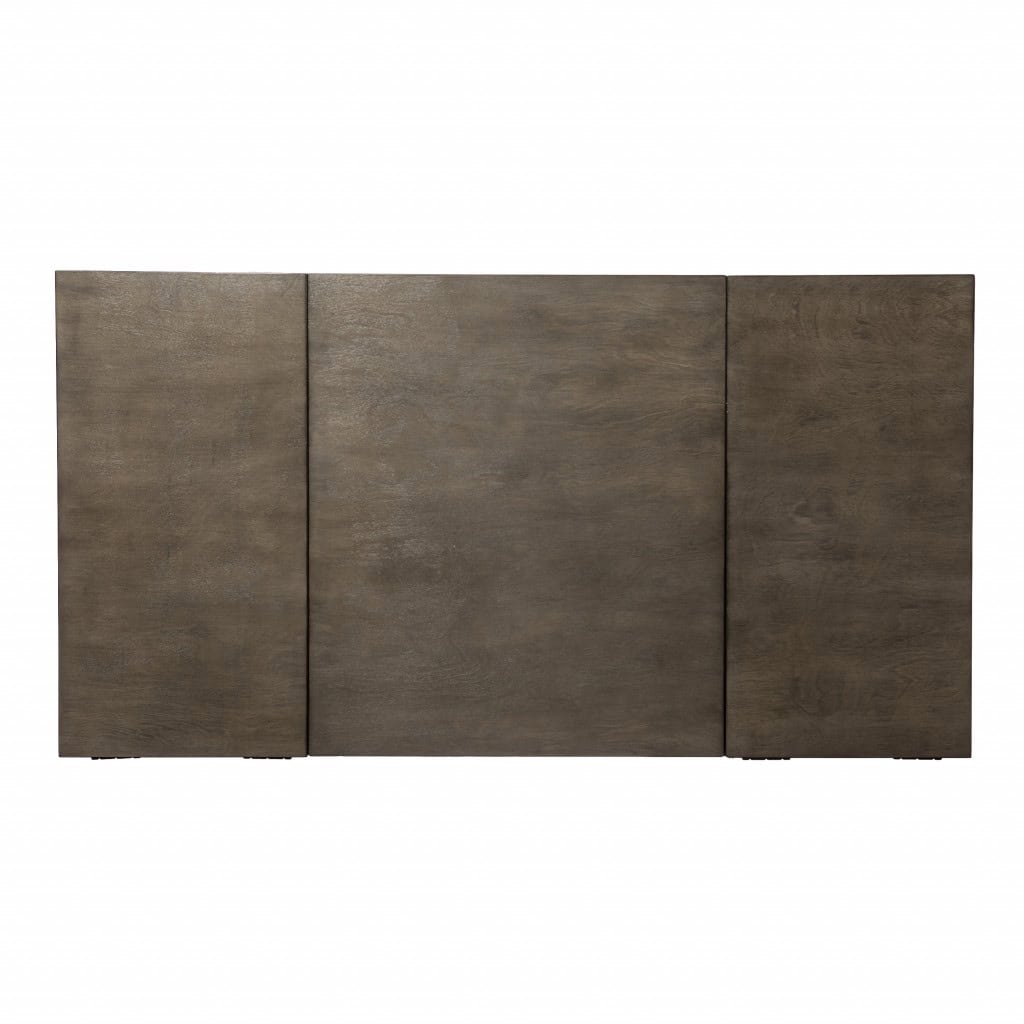 Gray and Gold Writing Desk With Drawers and Sleek X Base 6 Gray and Gold Writing Desk With Drawers and Sleek X Base - Image 6