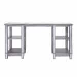 Silver Mirrored Desk with Shelves and Sleek Modern Design 15 Silver Mirrored Desk with Shelves and Sleek Modern Design