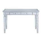 Silver Mirrored Writing Desk with Drawers 47 Inches Wide 11 Silver Mirrored Writing Desk with Drawers 47 Inches Wide