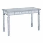 Silver Mirrored Writing Desk with Drawers 47 Inches Wide 12 Silver Mirrored Writing Desk with Drawers 47 Inches Wide