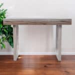 Brown Faux Marble Writing Desk with Geometric Base and Sled Design 10 Brown Faux Marble Writing Desk with Geometric Base and Sled Design