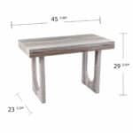 Brown Faux Marble Writing Desk with Geometric Base and Sled Design 17 Brown Faux Marble Writing Desk with Geometric Base and Sled Design