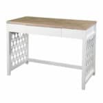 Natural White Writing Desk with Three Drawers for Home Offices 12 Natural White Writing Desk with Three Drawers for Home Offices