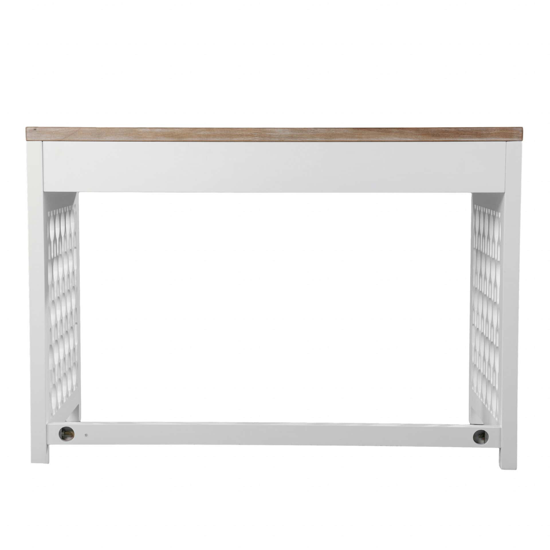 Natural White Writing Desk with Three Drawers for Home Offices 5 Natural White Writing Desk with Three Drawers for Home Offices - Image 5