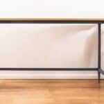 Natural Reclaimed Wood and Black Writing Desk for Small Spaces 10 Natural Reclaimed Wood and Black Writing Desk for Small Spaces