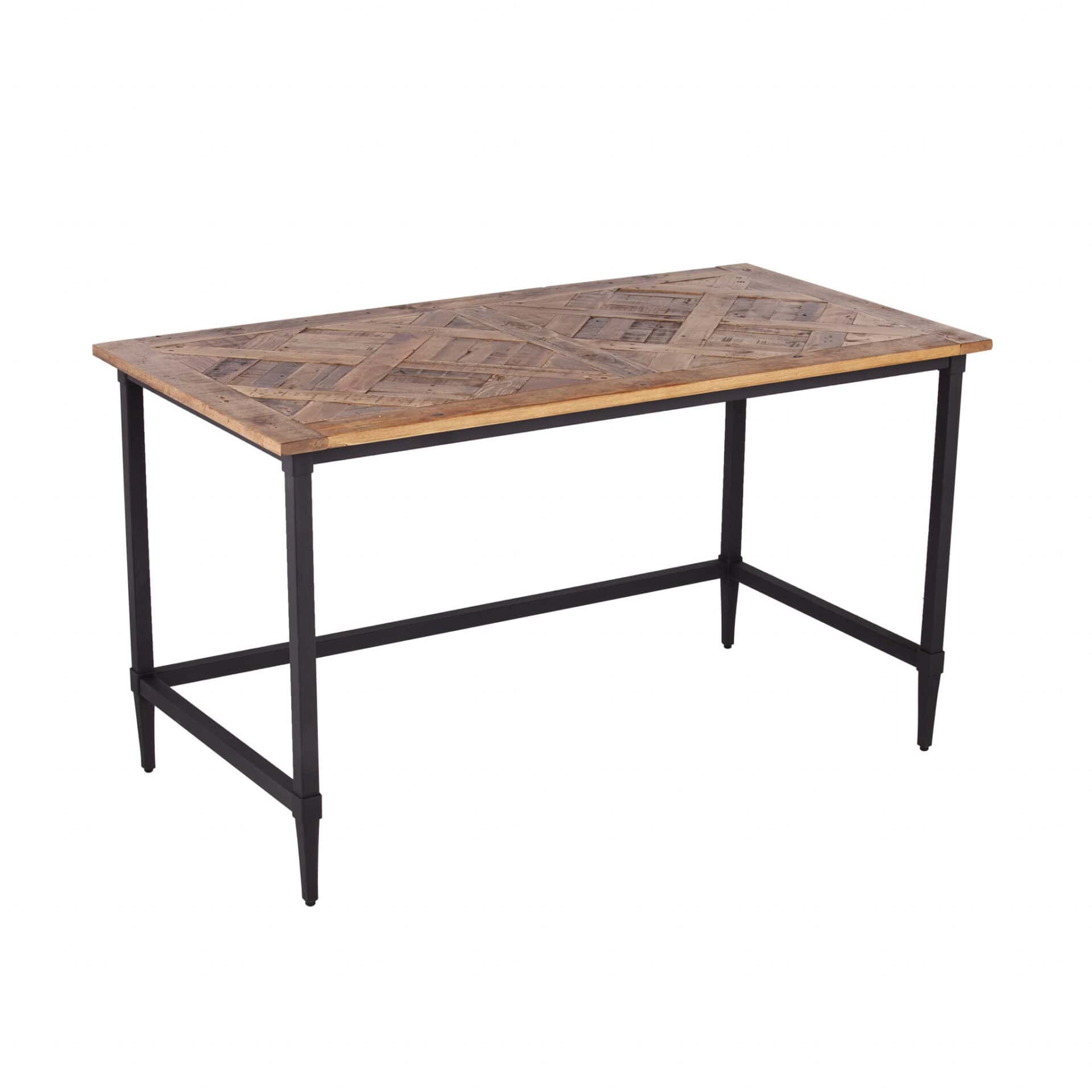 Natural Reclaimed Wood and Black Writing Desk for Small Spaces 3 Natural Reclaimed Wood and Black Writing Desk for Small Spaces - Image 3