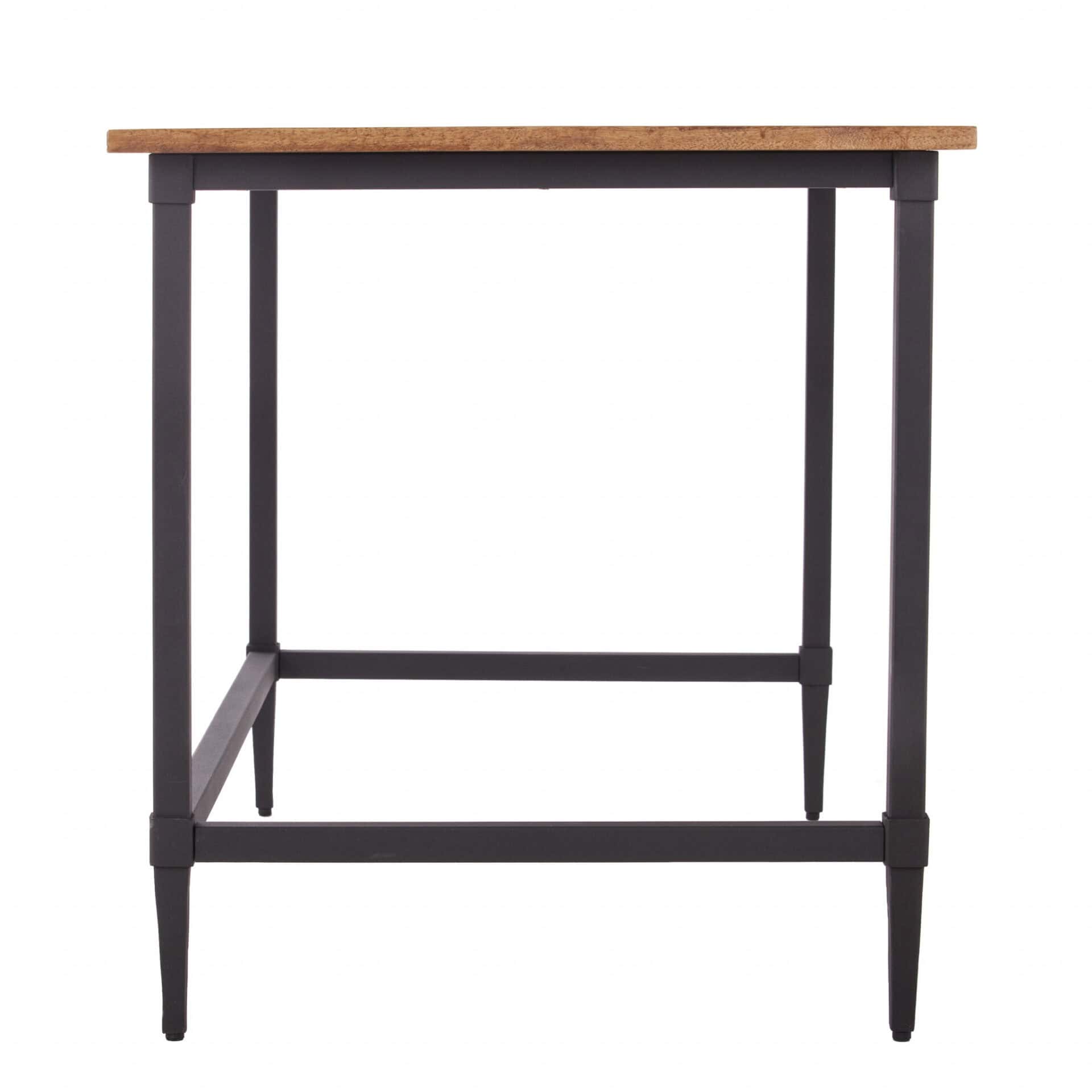 Natural Reclaimed Wood and Black Writing Desk for Small Spaces 4 Natural Reclaimed Wood and Black Writing Desk for Small Spaces - Image 4