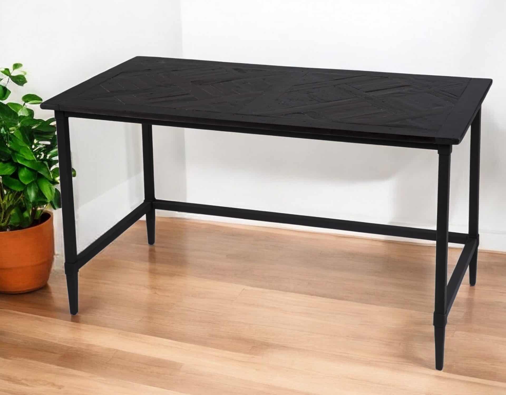 Reclaimed Wood and Metal Black Desk for Home Office 1 Reclaimed Wood and Metal Black Desk for Home Office