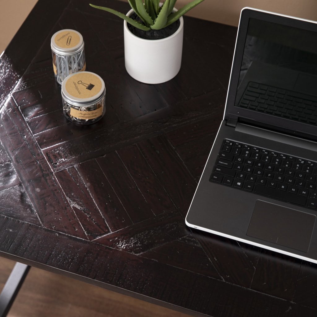 Reclaimed Wood and Metal Black Desk for Home Office 8 Reclaimed Wood and Metal Black Desk for Home Office - Image 8