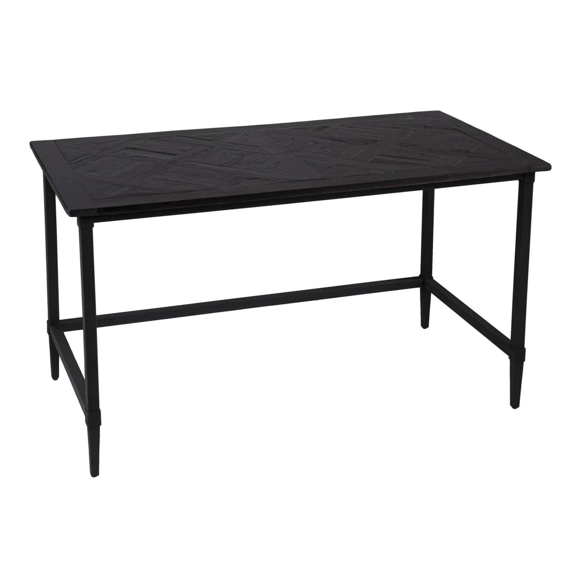 Reclaimed Wood and Metal Black Desk for Home Office 3 Reclaimed Wood and Metal Black Desk for Home Office - Image 3