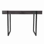 Black Writing Desk with Sled Base and Spacious Tabletop