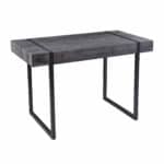 Black Writing Desk with Sled Base and Spacious Tabletop