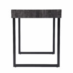 Black Writing Desk with Sled Base and Spacious Tabletop
